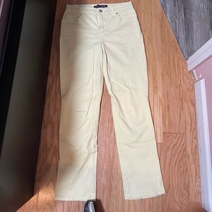 Vintage straight leg lemon yellow jeans
